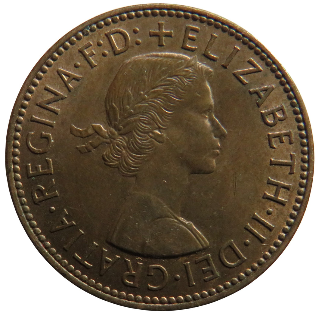 1956 Queen Elizabeth II Halfpenny Coin In Higher Grade - Great Britain