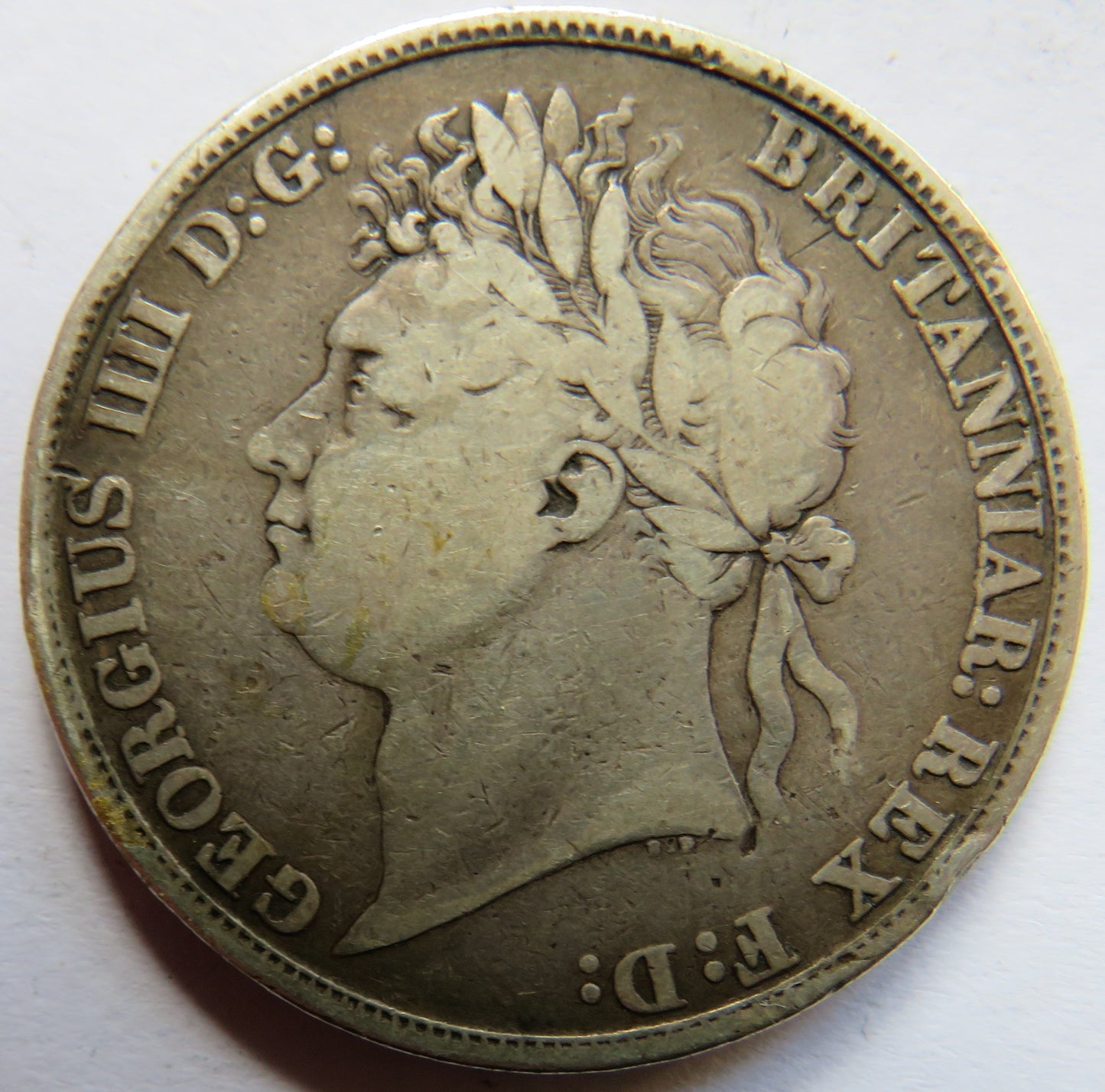 1822 Secundo King George IV Silver Crown Coin - Great Britain