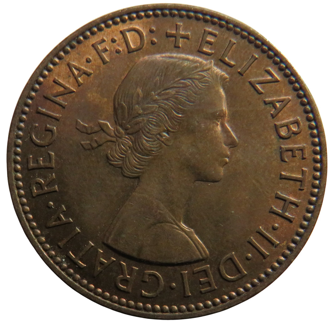 1955 Queen Elizabeth II Halfpenny Coin In Higher Grade - Great Britain