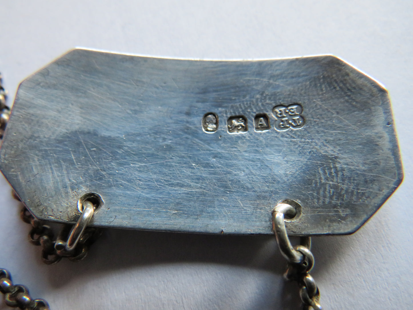 Antique Georgian Silver "Brandy" Decanter Label Hallmarked London 1796 Thomas Phipps & Edward Robinson