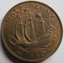 Load image into Gallery viewer, 1950 King George VI Halfpenny Coin In High Grade - Great Britain
