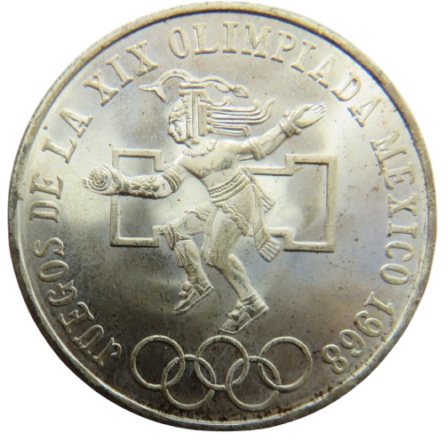 1968 Mexico Silver 25 Pesos Coin