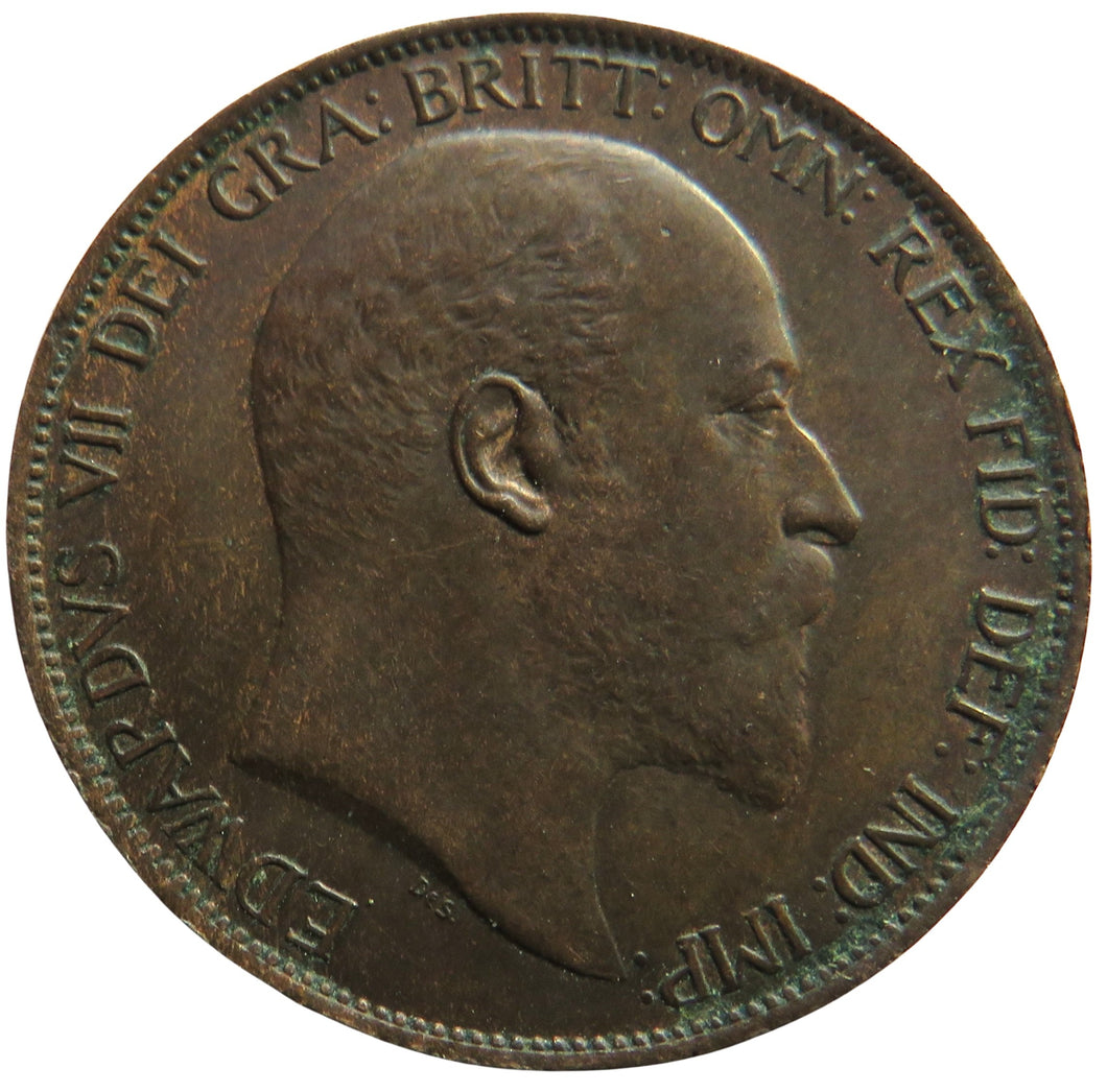 1902 King Edward VII One Penny Coin In Higher Grade