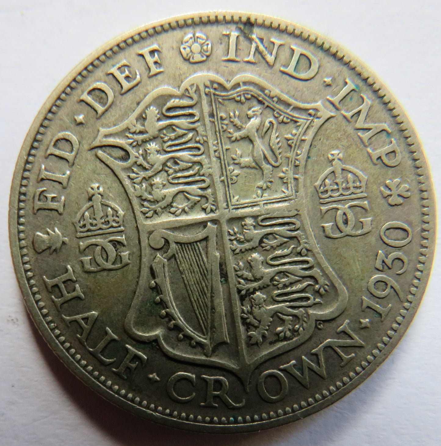 1930 King George V Silver Halfcrown Coin - Scarce Date