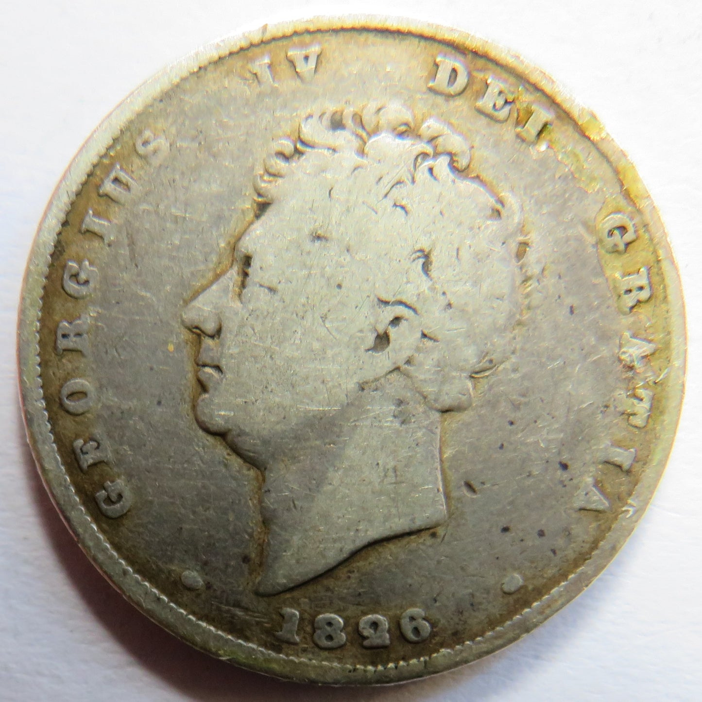 1826 King George IV Silver Shilling Coin - Great Britain