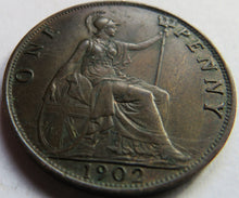 Load image into Gallery viewer, 1902 King Edward VII One Penny Coin In Higher Grade
