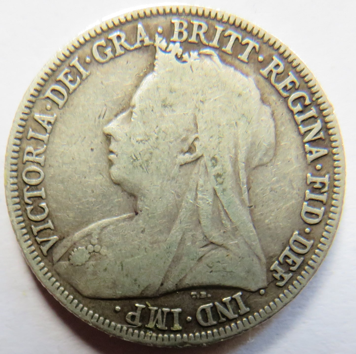 1896 Queen Victoria Silver Shilling Coin - Great Britain