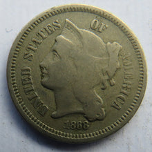 Load image into Gallery viewer, 1868 United States of America Three Cents Coin
