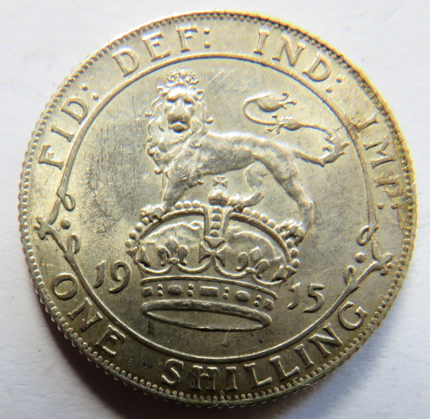 1915 King George V Silver Shilling Coin In Higher Grade - Great Britain
