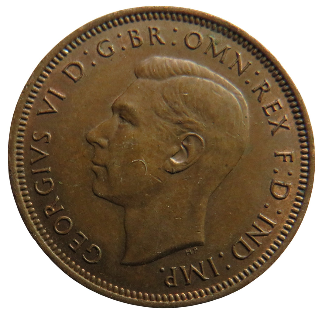 1944 King George VI Halfpenny Coin In High Grade - Great Britain