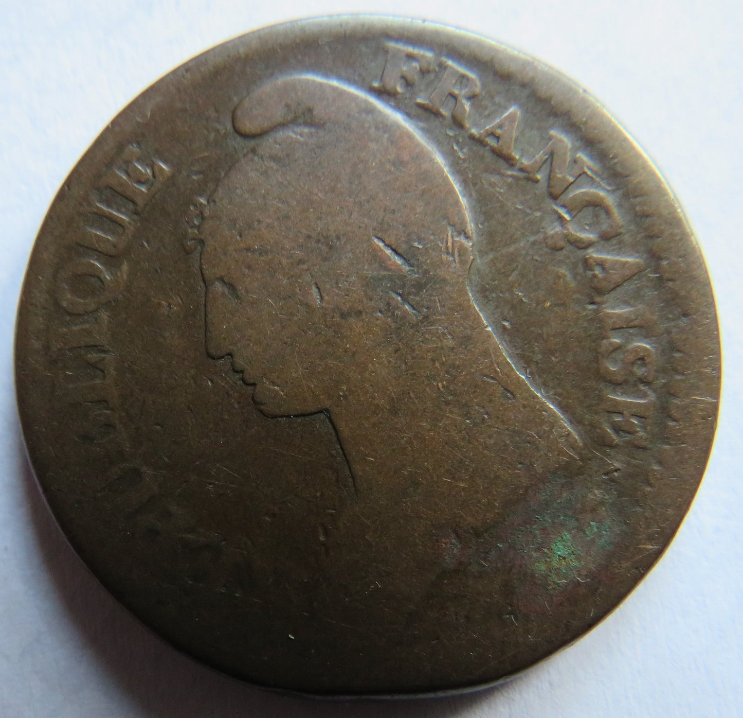 1796-97-D France Un Decime Coin