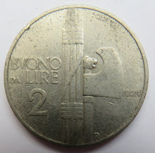 Load image into Gallery viewer, 1924 Italy 2 Lire Coin
