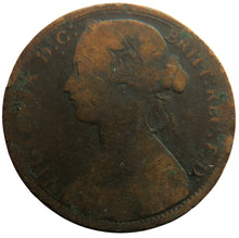 Load image into Gallery viewer, 1868 Queen Victoria Bun Head One Penny Coin Great Britain
