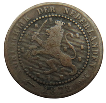 Load image into Gallery viewer, 1878 Netherlands One Cent Coin
