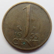 Load image into Gallery viewer, 1955 Netherlands One Cent Coin
