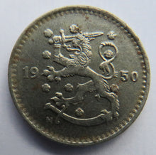 Load image into Gallery viewer, 1950 Finland One Markka Coin
