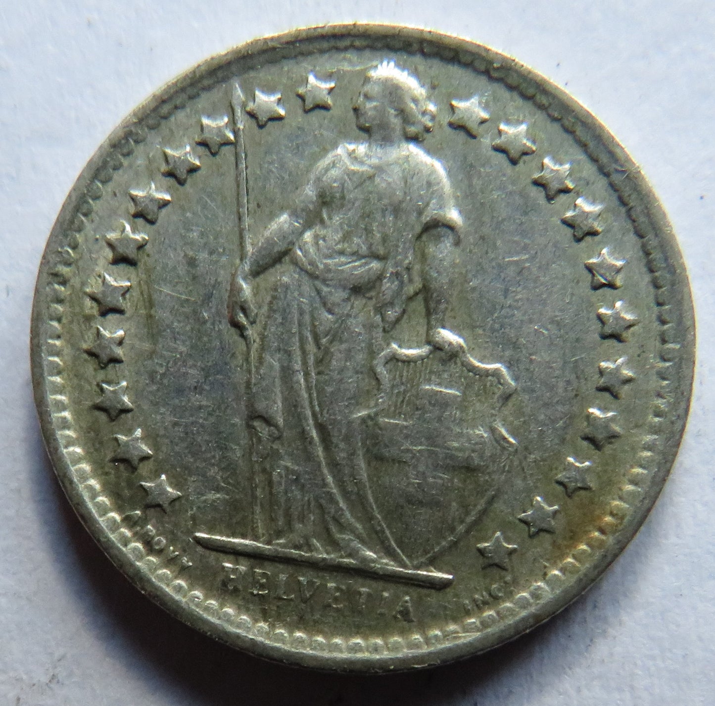 1959 Switzerland Silver 1/2 Franc Coin