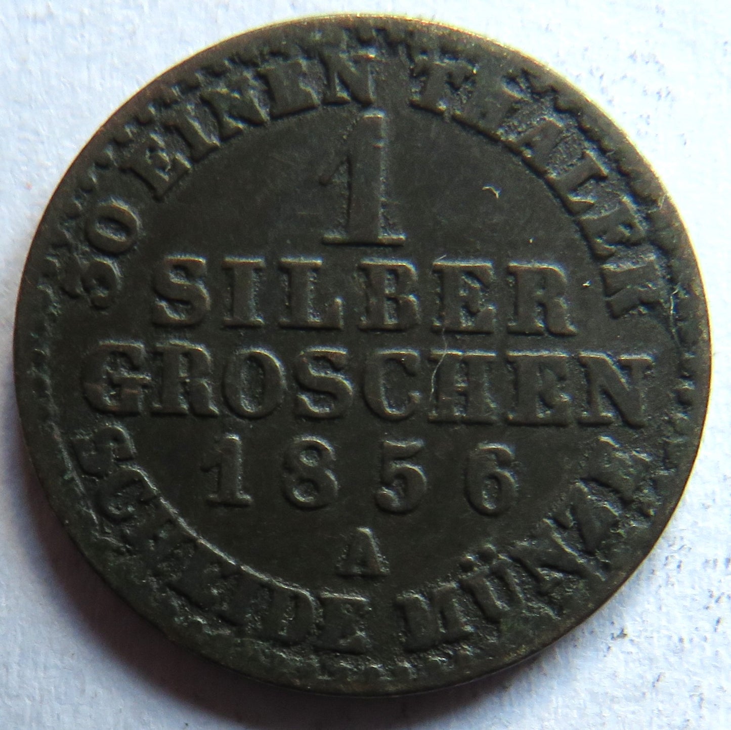 1856-A German States Prussia 1 Silber-Groschen Coin