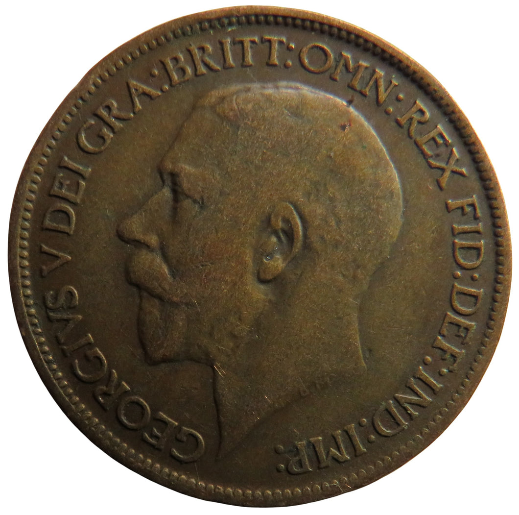 1914 King George V Halfpenny Coin - Great Britain