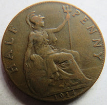 Load image into Gallery viewer, 1914 King George V Halfpenny Coin - Great Britain
