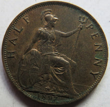 Load image into Gallery viewer, 1897 Queen Victoria Halfpenny Coin Better Grade - Great Britain
