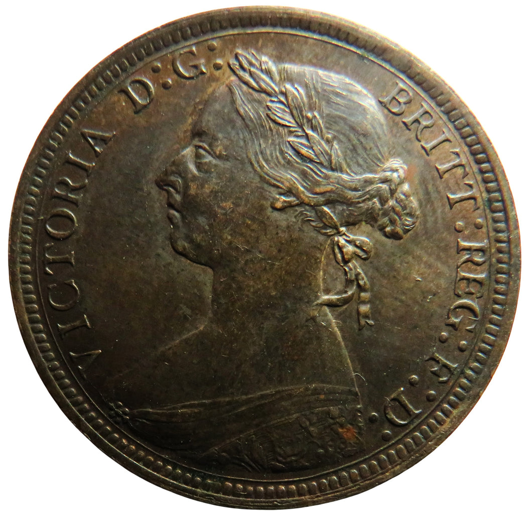 1894 Queen Victoria Bun Head Halfpenny Coin Better Grade - Great Britain