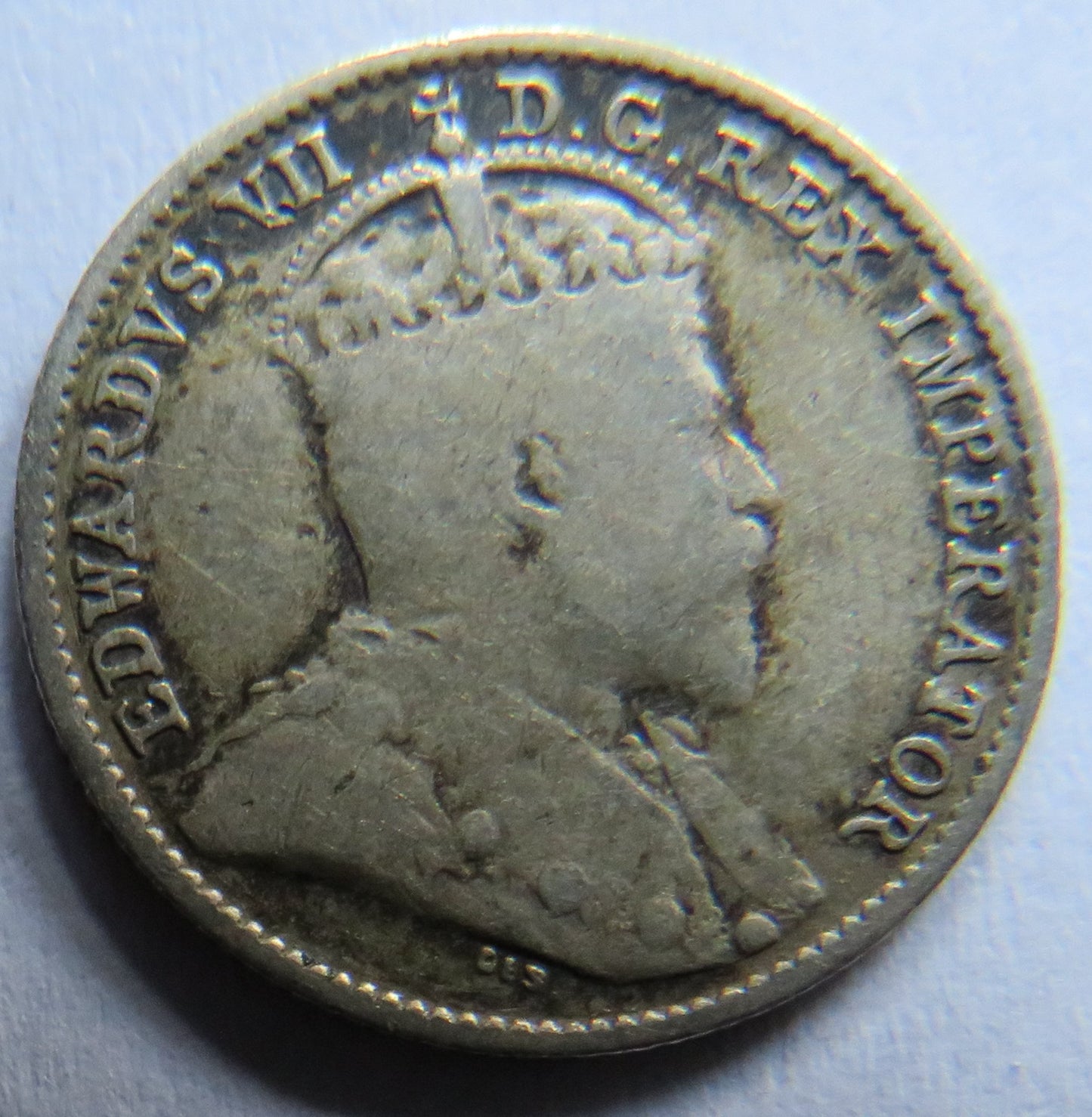 1910 King Edward VII Canada Silver 5 Cents Coin