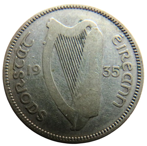 1935 Ireland Silver One Shilling Coin