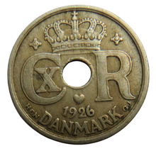 Load image into Gallery viewer, 1926 Denmark 10 Ore Coin
