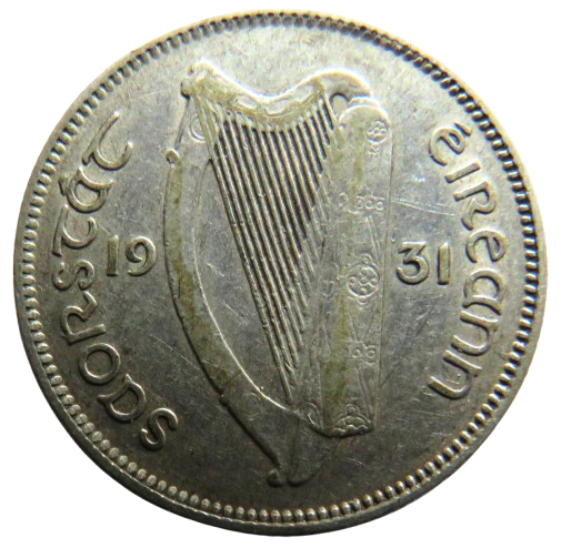 1931 Ireland Silver One Shilling Coin