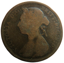 Load image into Gallery viewer, 1888 Queen Victoria Bun Head Halfpenny Coin - Great Britain
