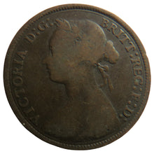 Load image into Gallery viewer, 1881 Queen Victoria Bun Head Halfpenny Coin - Great Britain
