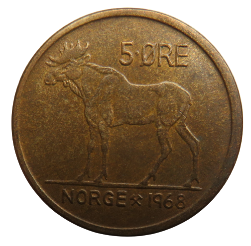 1968 Norway 5 Ore Coin