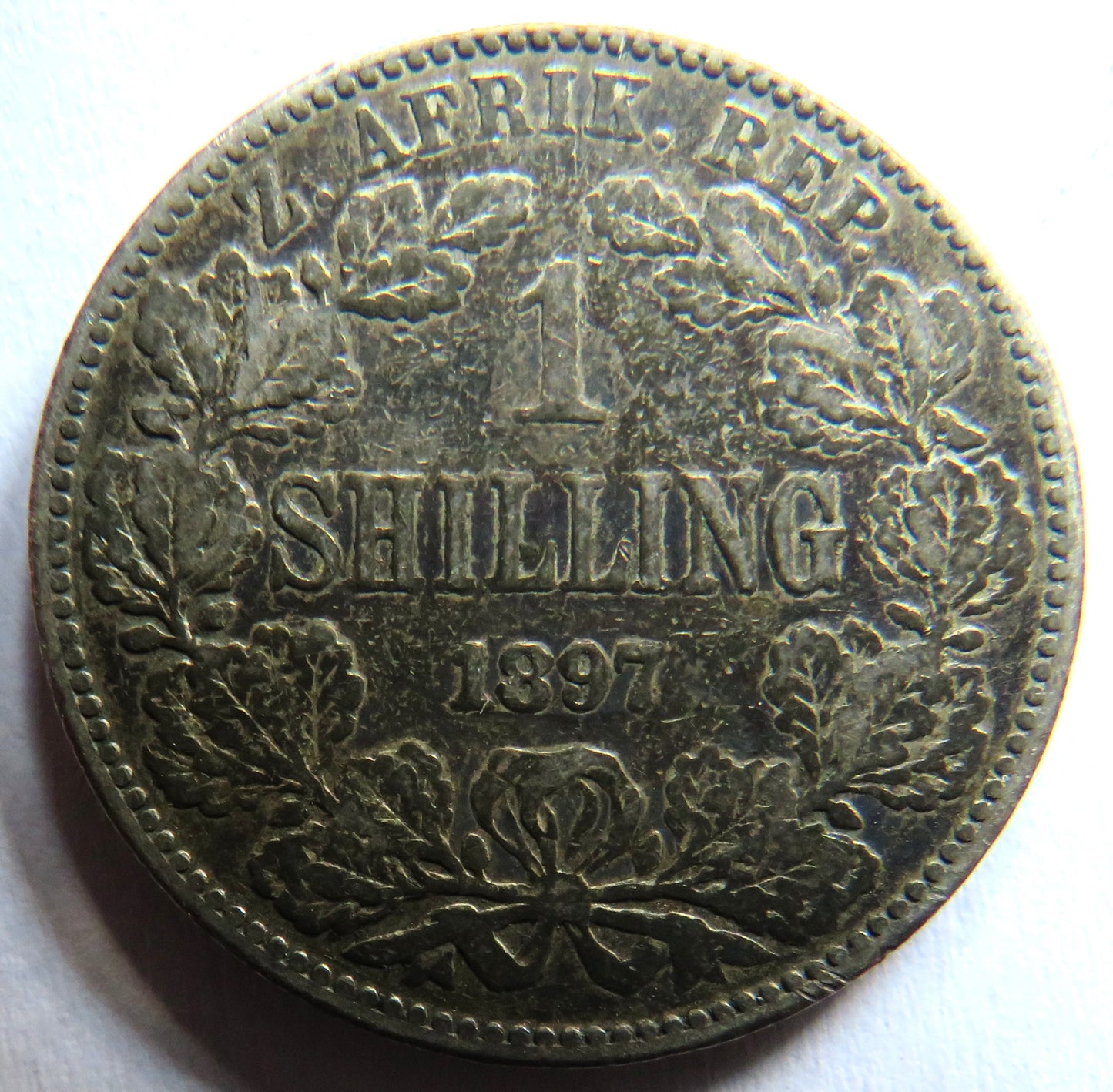 1897 South Africa Silver Shilling Coin