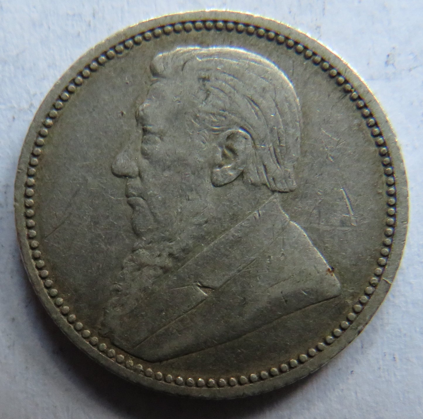 1895 South Africa Z.A.R. Silver Sixpence Coin