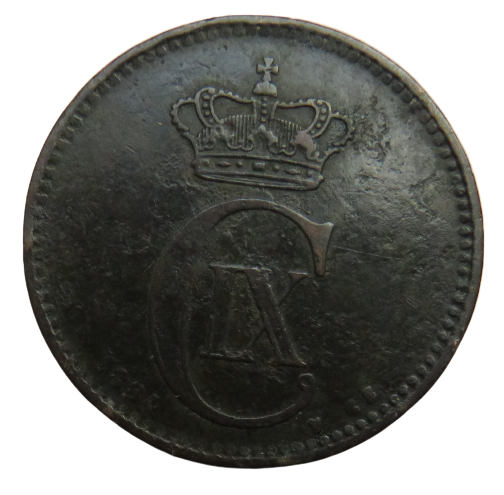 1884 Denmark 5 Ore Coin