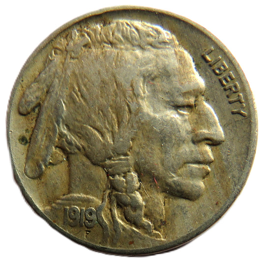 1919 USA Buffalo Nickel Coin
