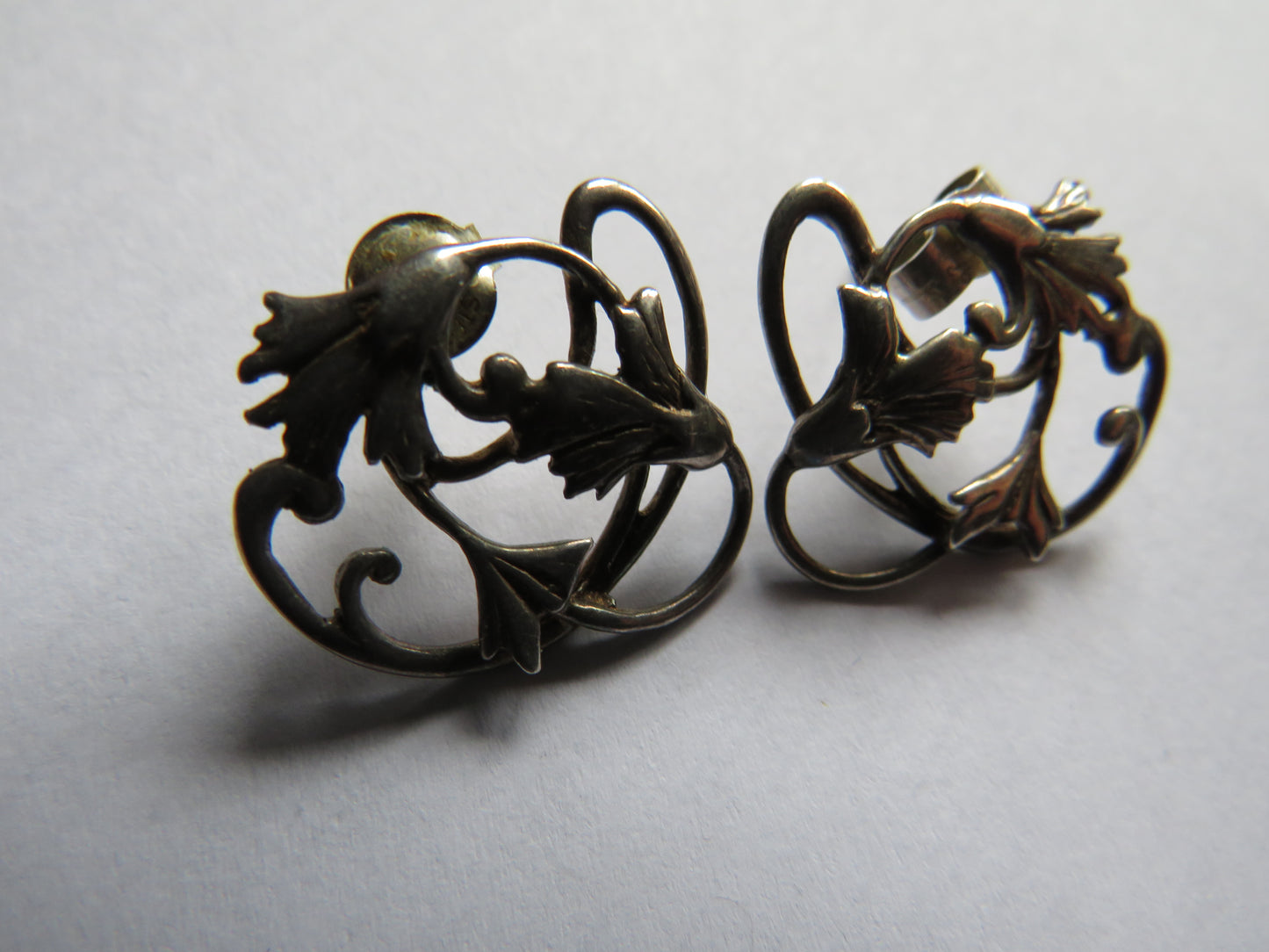 Vintage Pair of Ladies Silver Earrings