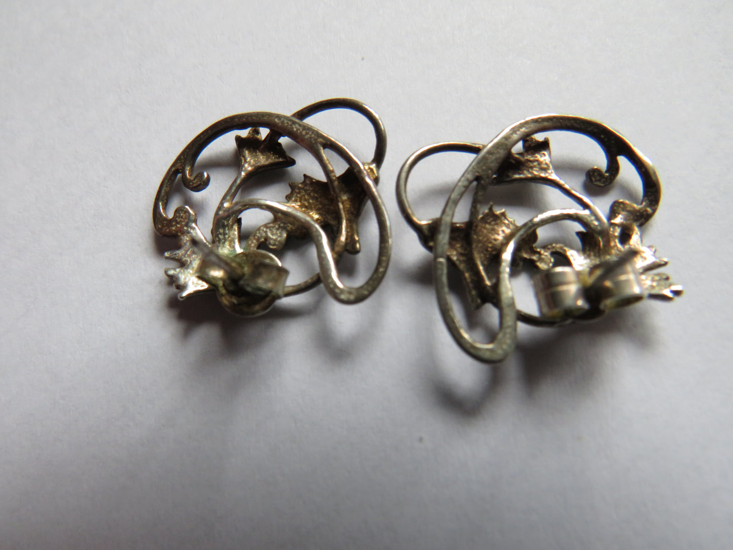 Vintage Pair of Ladies Silver Earrings