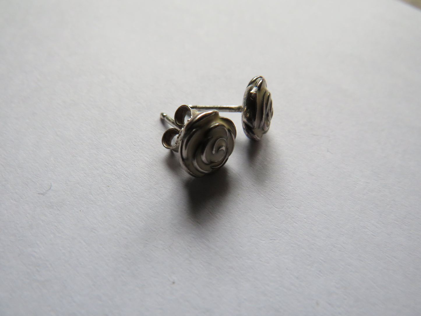 Pair of Ladies Sterling Silver Floral Earrings By Pandora