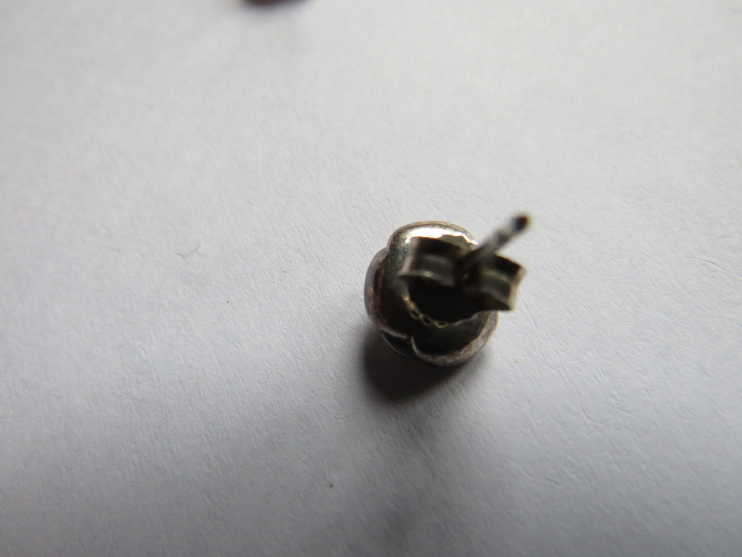 Pair of Ladies Sterling Silver Floral Earrings By Pandora