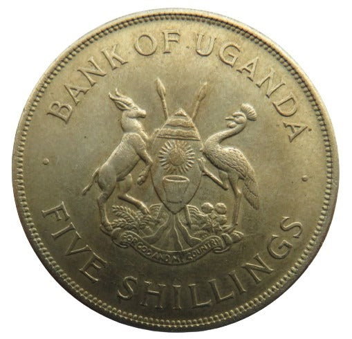 1968 Bank of Uganda Five Shillings Coin Produce of Food