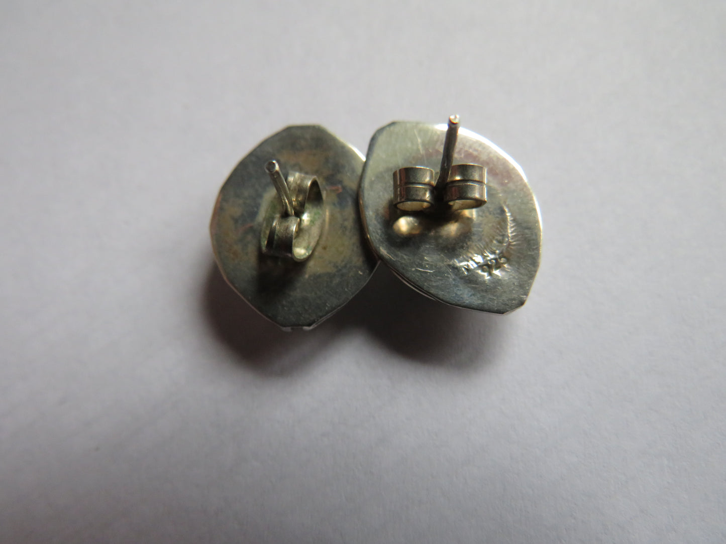 Pair of Ladies Sterling Silver & Blue Stone Earrings From Mexico