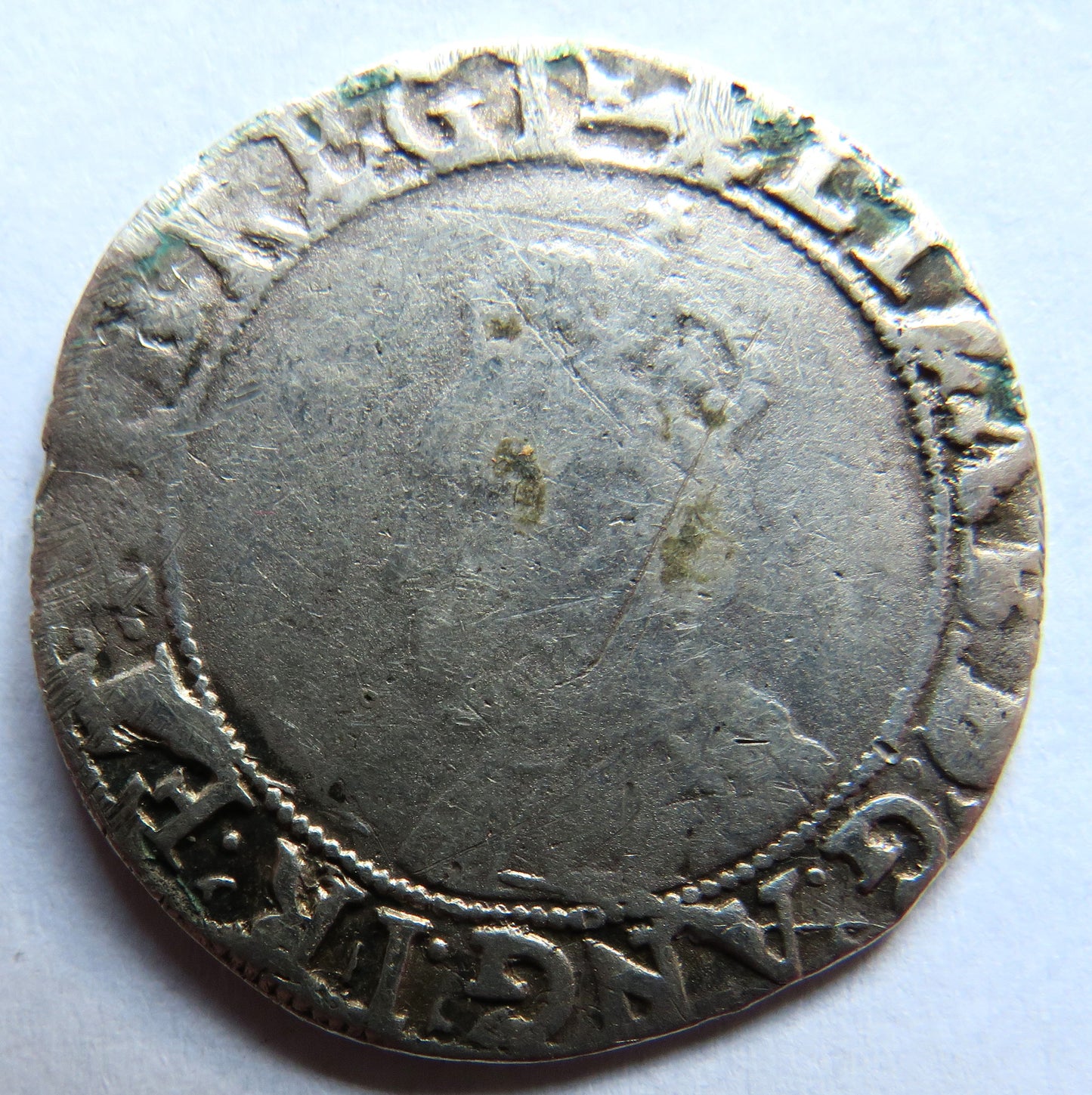 1558-1603 Elizabeth I England Hammered Silver Shilling Coin