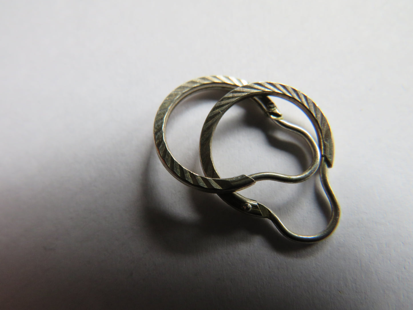 Pair of Ladies Sterling Silver Hoop Earrings