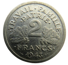 Load image into Gallery viewer, 1943 France 2 Francs Coin
