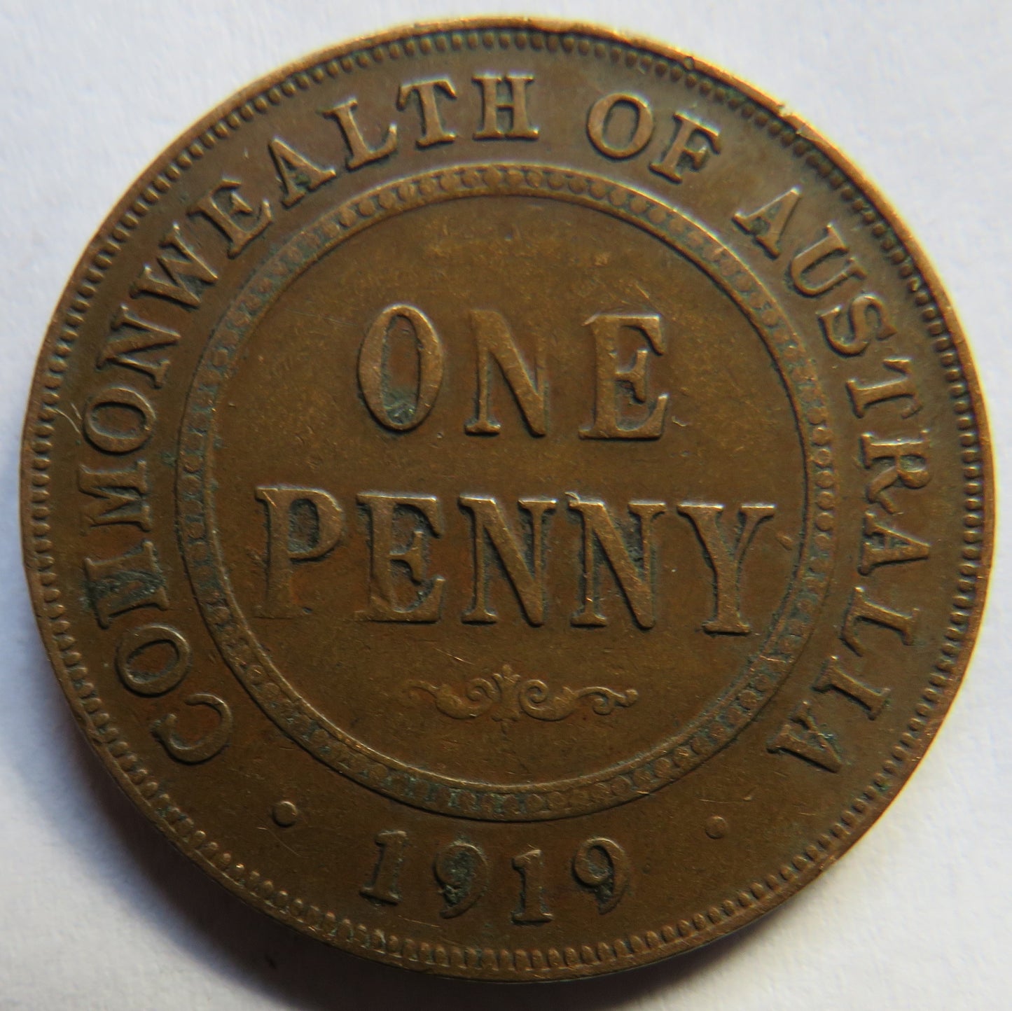 1919 King George V Australia One Penny Coin