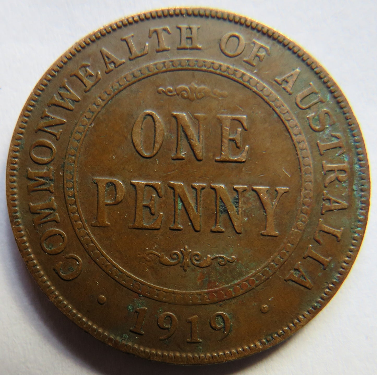 1919 King George V Australia One Penny Coin
