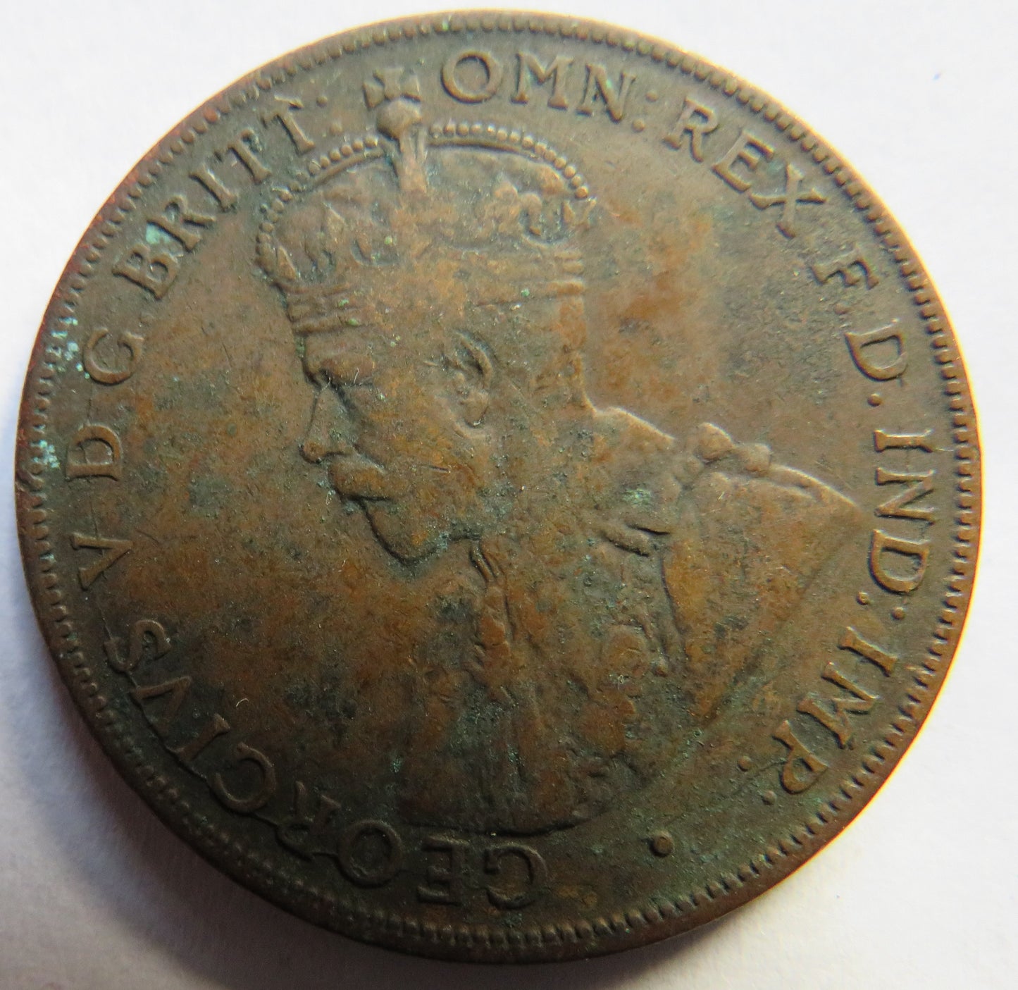 1919 King George V Australia One Penny Coin