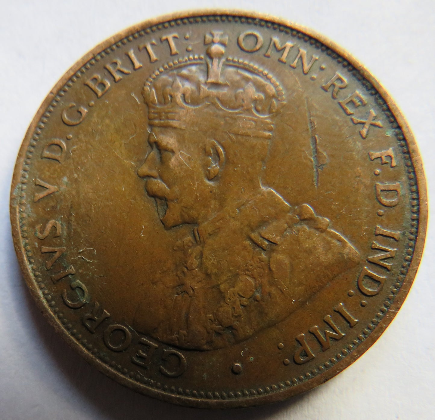 1919 King George V Australia One Penny Coin